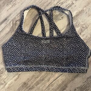 Fleo Isla Polka Dot Strappy Sports Bra Size Small